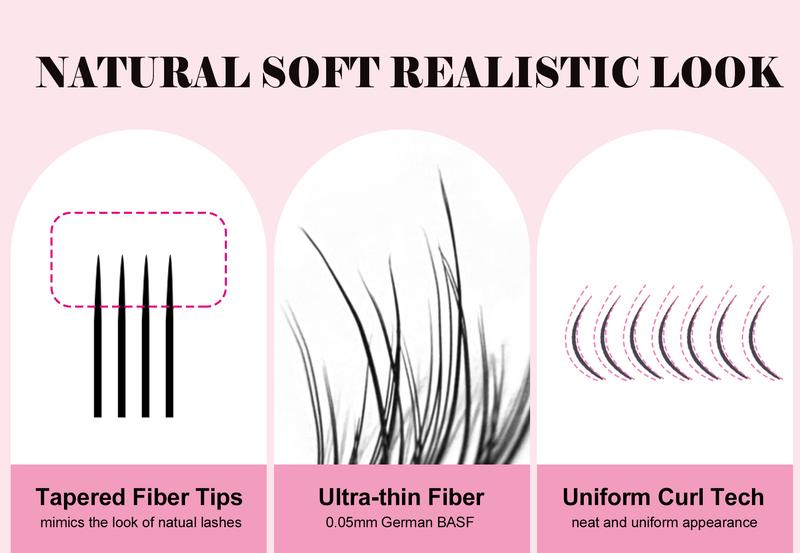 Flare | Kisslily Natural Black Lashes With Invisible Band Diy Eyelash Extension Kit Bond And Seal Eyelash Glue and Lash Remover Beginner Friendly Individual Lashes Waterproof and Long lasting Makeup For Girl Cosmetic #TikTokShopBacktoSchool