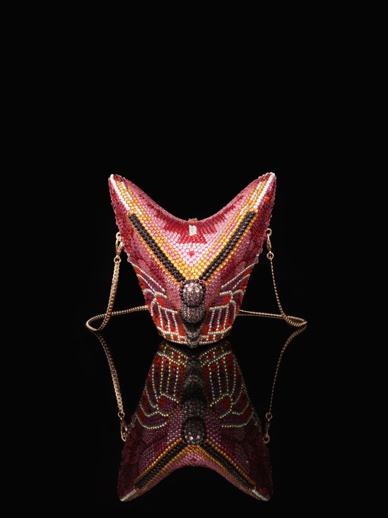 Shimmering Butterfly Shape Evening Clutch, Crystal Wedding Party Bag, Handmade Metal Diamond Purse, Perfect for Weddings and Parties