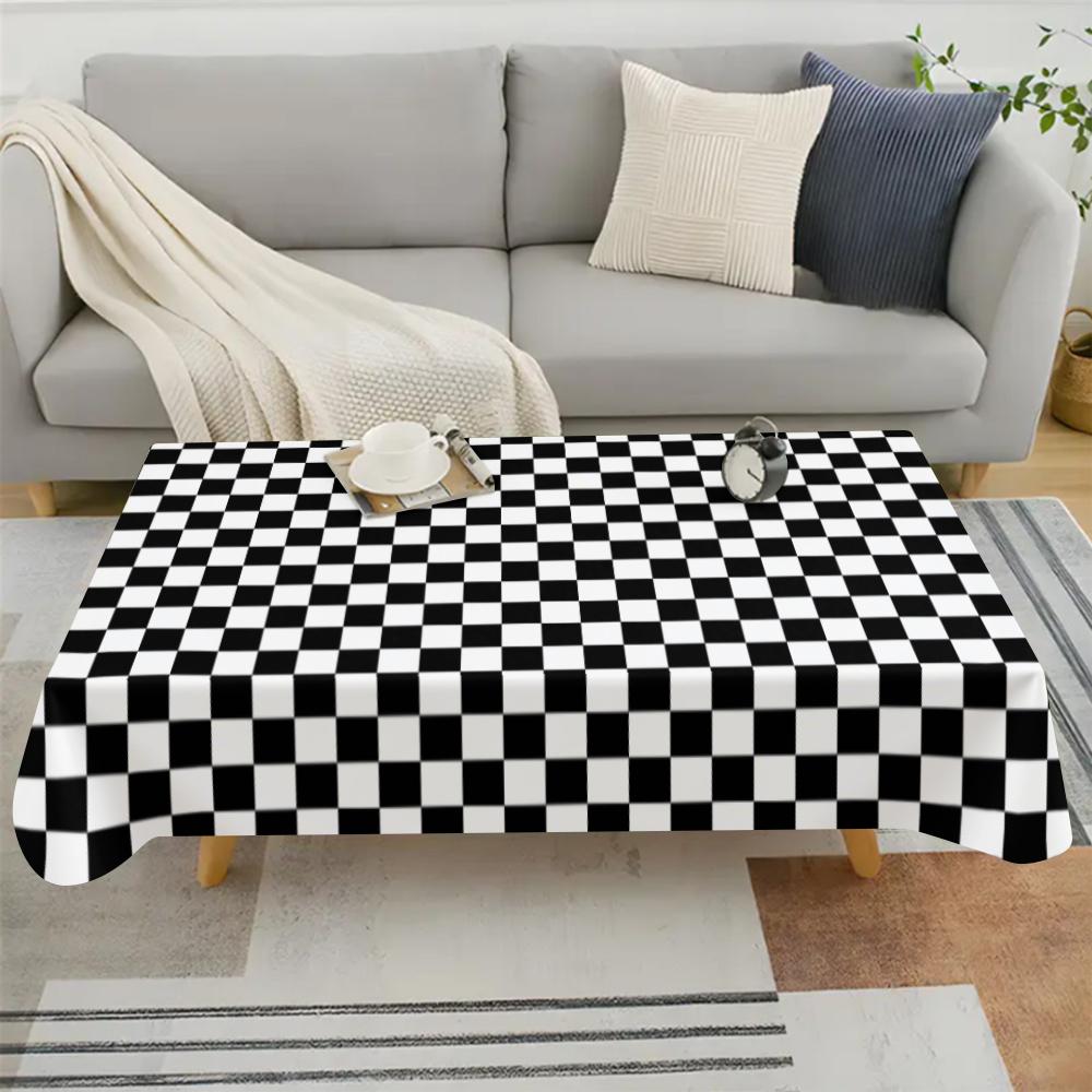 Mosaic Pattern Tablecloth Set, Fabric, Suitable for Dining Tables, Tea Tables, TV Cabinets, Picnics, Picnic Table Cover