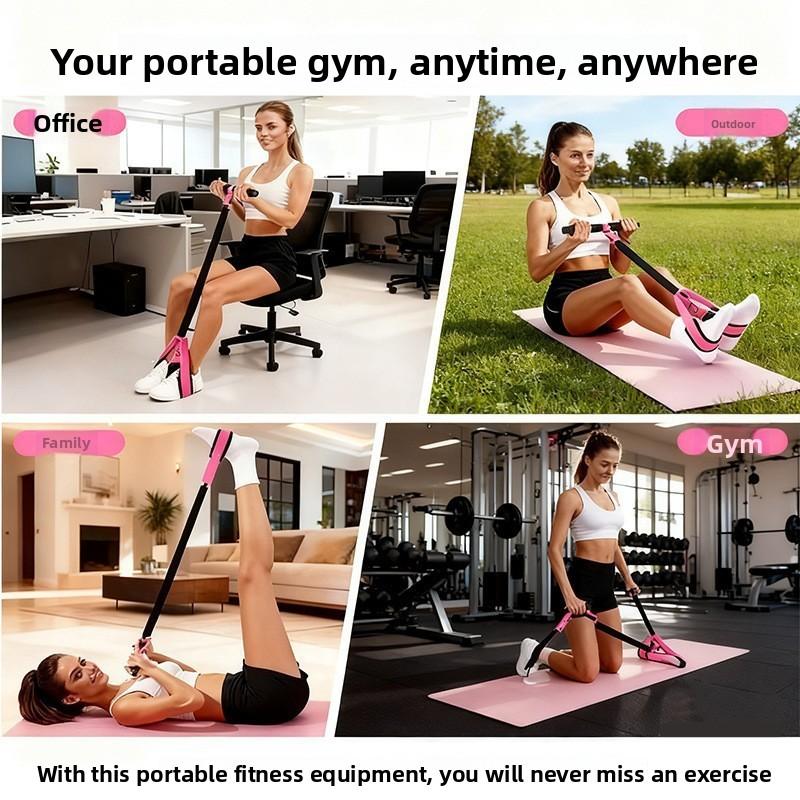 Adjustable 30-90lbs Full Body Resistance Bands Set – Portable Leg Stretcher, Ab Trainer & Foot Pull Rope for Home Gym, Tone Arms, Core, Butt & Thighs, Abs