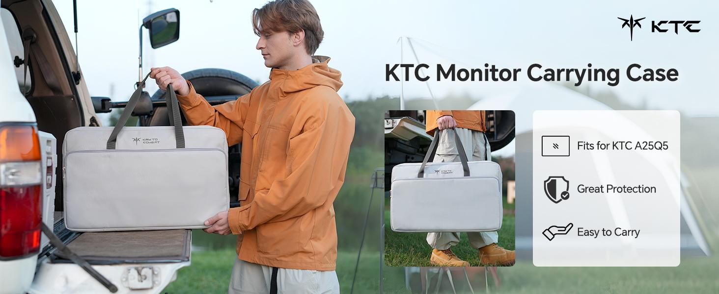 KTC Carrying Case Compatible with 25-inch Devices Waterproof Laptop Travel Bag Canvas, 23.23 x 2.36 x 14.17 inches