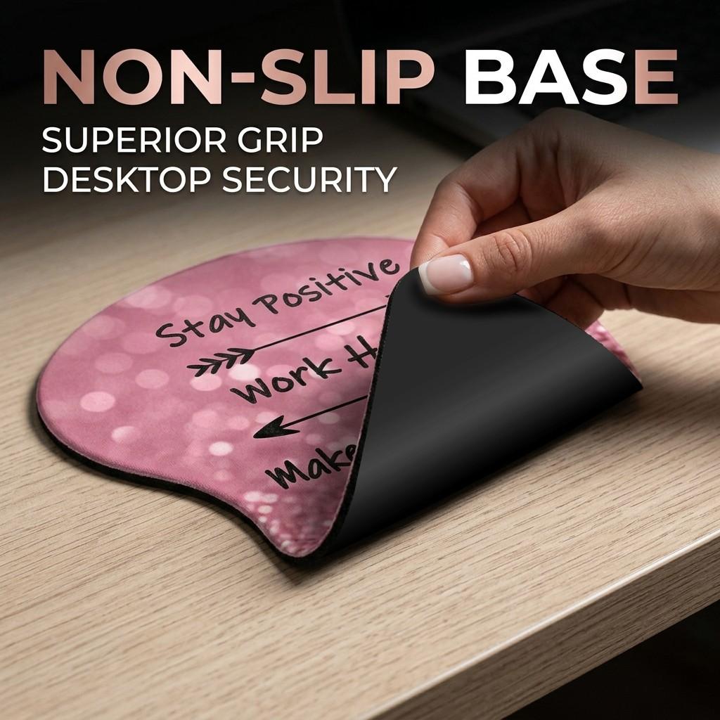 Ergonomic Mouse Pad, Customizable Patterns, Comfortable Memory Silicone Material, Reduces Wrist Fatigue, Ideal for Office Use
