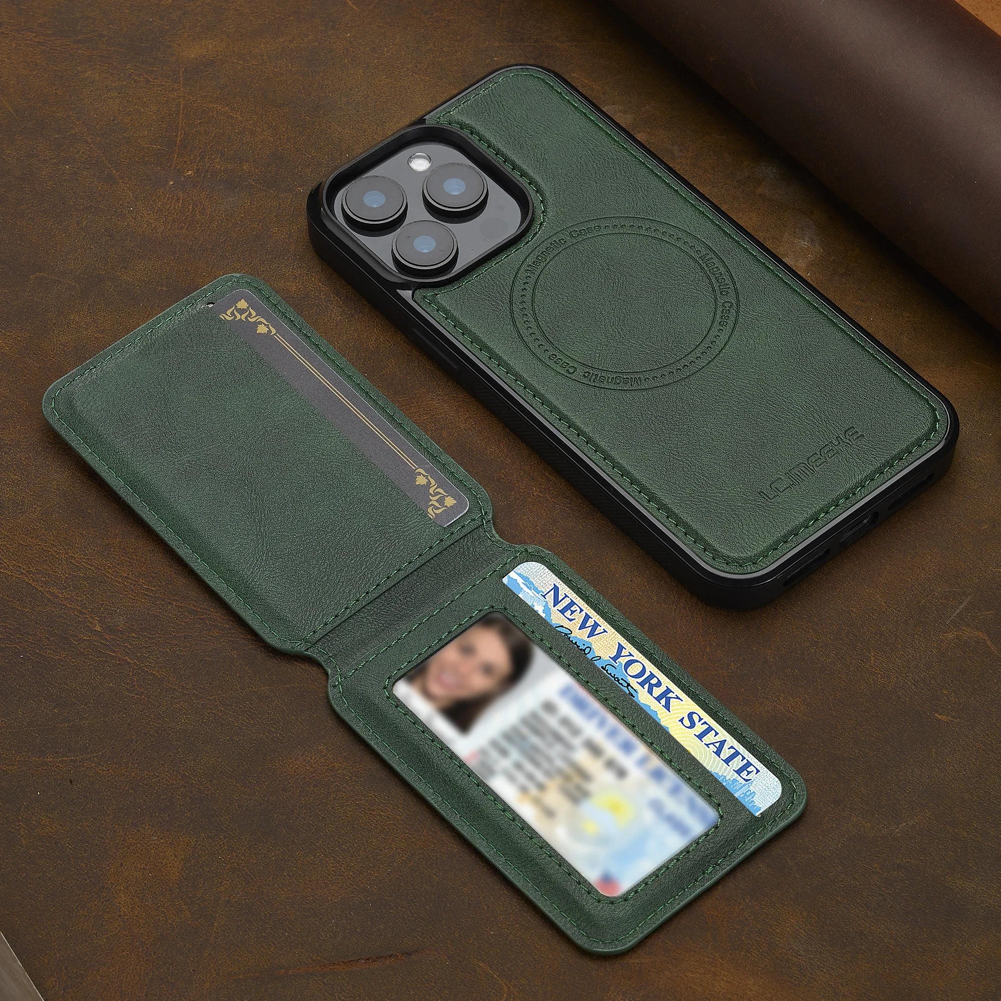 Detachable Magnetic 2 In 1 Leather Case For iPhone 16E 17 1615 14 13 12 11 Pro  Card Pocket Phone Cover