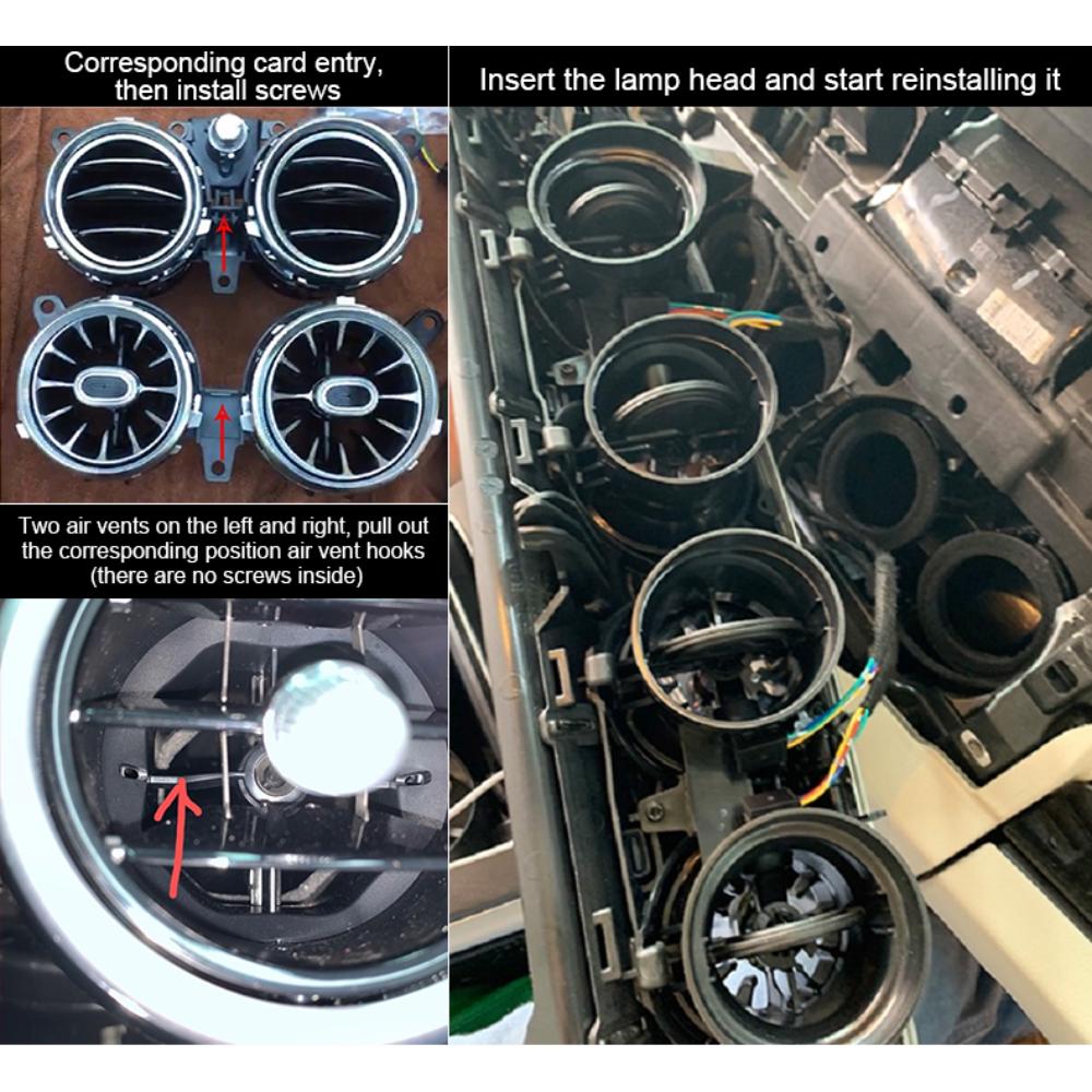 64 Colors RGB Factory-Match Special LED Turbine Air Vent Cover for Mercedes Benz E-Class (W213) - Vehicle Control, Automotive Atmosphere Lamp, Recessed Interior Decoration, Car Light Embellishments, Backlit Speaker Trim Panels, Gift for Boyfriend, Car Atm