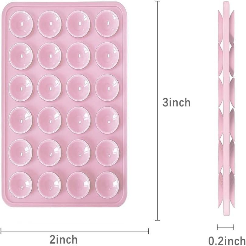 7 sets, strong grip, Non slip holder, multiple colors, silicone double-sided suction cup phone case with detachable stand, hands-free phone accessory stand, 24-piece sticky pad, suitable for selfie and video shooting, Selfie accessories, Cell Phone Mount