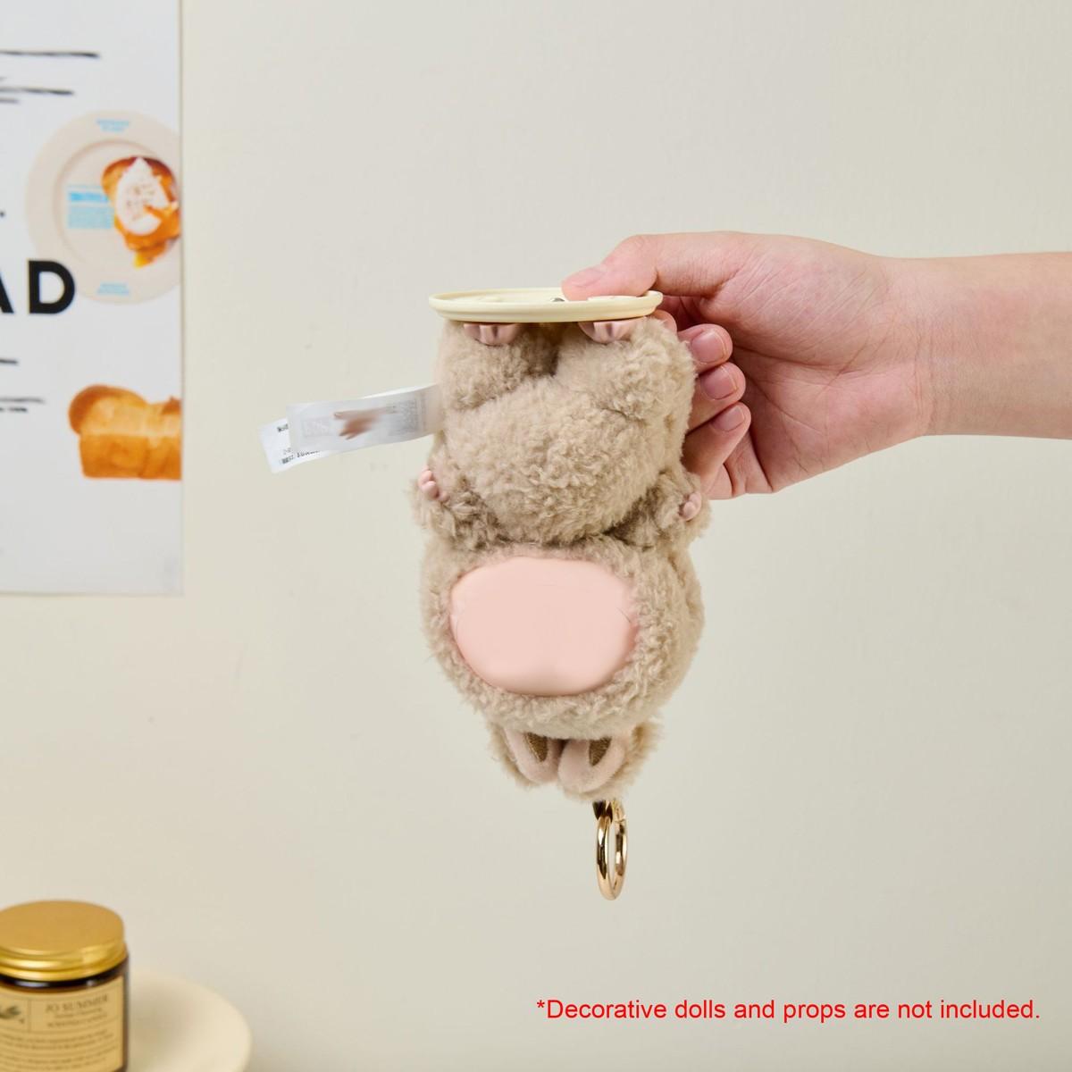 6-Piece Plush Pendant Display Set with Adhesive & Adjustable Stand, Designed for Labubu/Skullpanda/Dimoo/Molly Dolls - Ideal Display Kit for Fashion Enthusiasts, Reusable