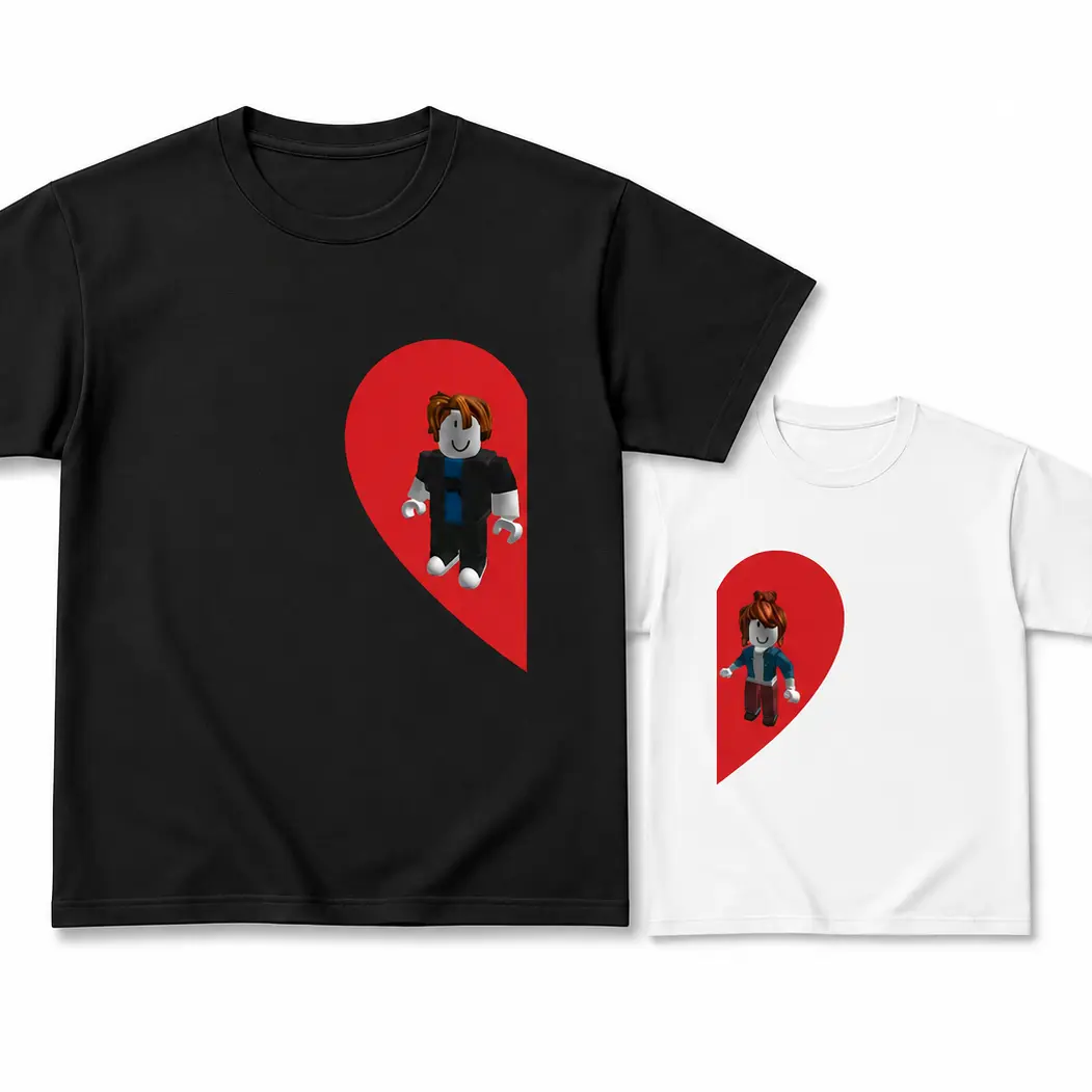 Roblox Half Heart Girlfriend Shirt short sleeve funny irish shirt 67 shirt tshirt tok merch couple gift