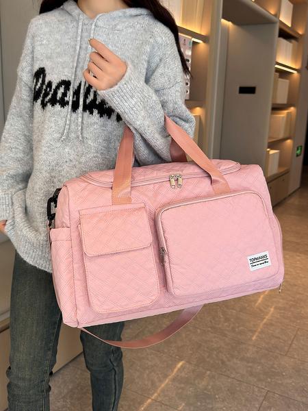 Three-piece travel bag set, niche design, multi-functional handbag, small bag and toiletry bag combination, large capacity, fashionable and versatile, multi-color optional, suitable for short trips, outdoor camping, etc., Travel Essentials Carryall