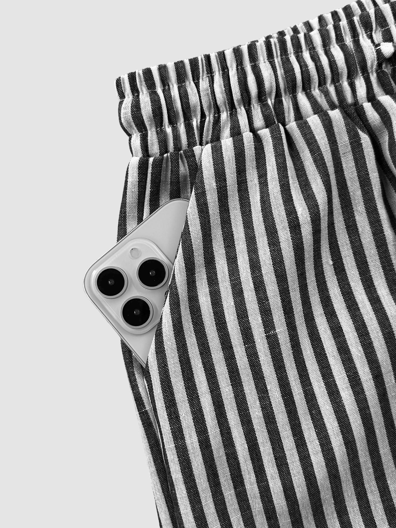 Women's 2026 Striped Cropped Jogger Pants, High-Waist Drawstring Design with Side Pockets and Cuffed Ankle Hem, Breathable Lightweight Fabric, Athleisure Style Bottoms
