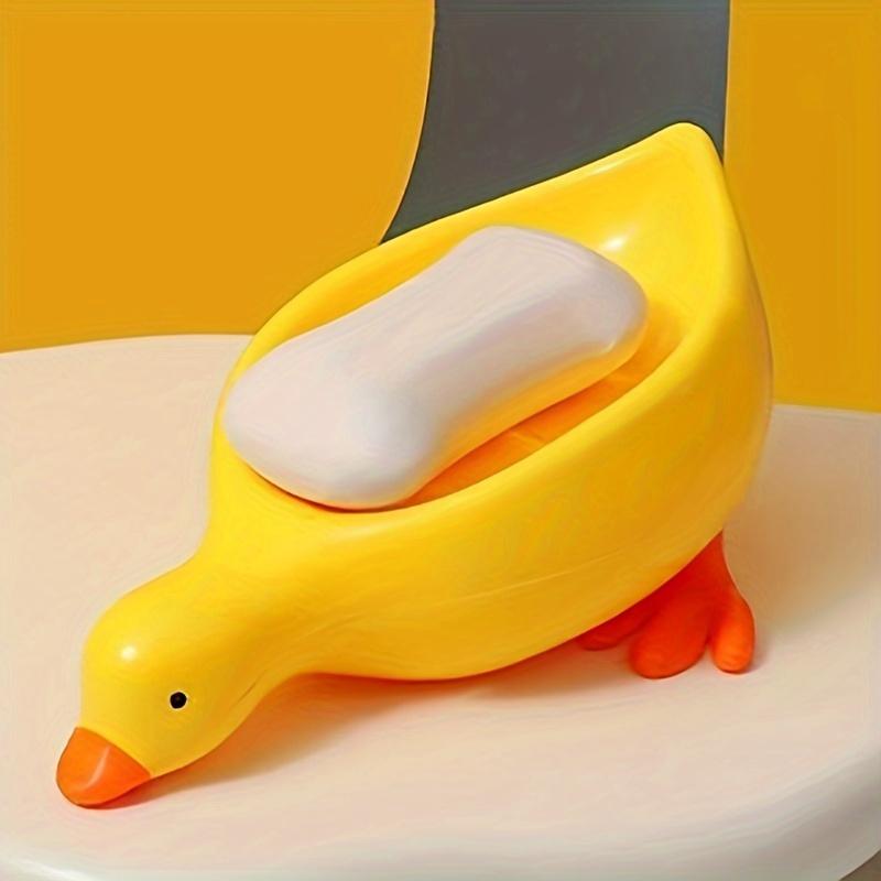 Duck Design Soap Dish, Cute Soap Bar Holder, Soap Bar Drain Dish, Soap Tray, Bathroom Supplies, Home Supplies, Bathroom Accessories