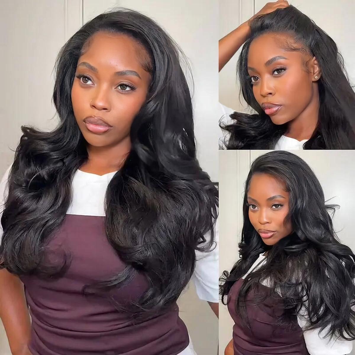 Mscoco Glueless Half Wig 100 Human Hair Yaki Body & Bouncy Deeep And Yaki Straight, Kinky Curly  Half Wig Adjustable Drawstring Beginner Friendly Flip Over Wig Natural Hairline #outdoorfun #TikTokshopCyberMonday #TiktokShopBlackFriday #christmassale2025