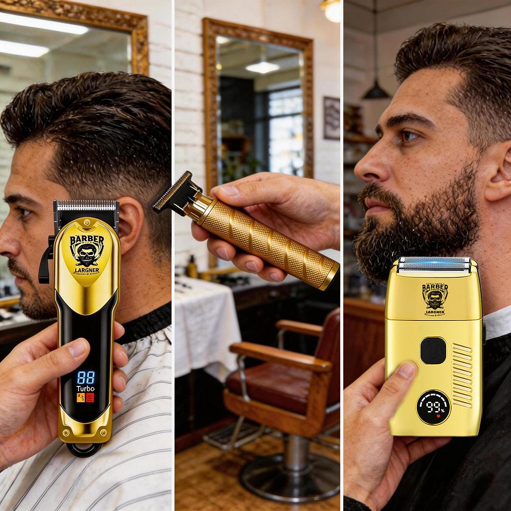 4 in 1 Hair Trimmer Kit, Barber Clippers Set, 1 Set USB Rechargeable Cordless Hair Cutting Clipper with Limited Comb & Charging Cable, Great for Men Stylists Barber Barbershop Salon Home Use