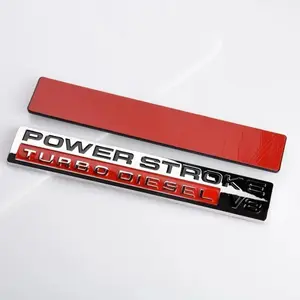 3D ABS POWER STROKE V8 Turbo Diesel Car Rear Trunk Emblem Badge Sticker Decals Styling Accessories For Ford F150 F250 F350 F450
