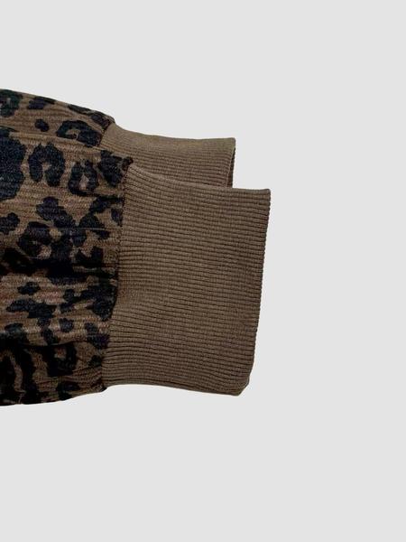 Women's Leopard Print Long Sleeve Round Neck T-Shirt Top, Loose Fit Casual Wear, Sexy Style for Spring & Fall Seasons