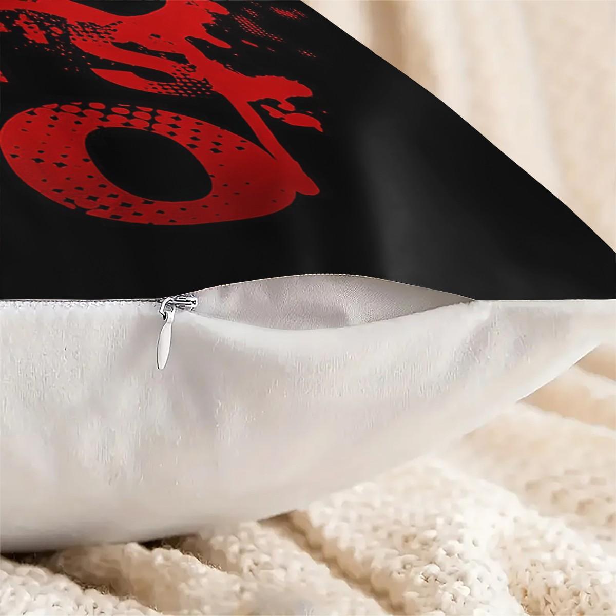 Gamer Theme Throw Pillow,Start Play Let's Go Game Controller Decorative Cushion,Red Black Graffiti Accent Pillow for Gaming Room,Bedroom,Sofa,Couch,Dorm,Includes Pillow Core,Perfect Gamer Gift for Teen Boys & Game Lovers