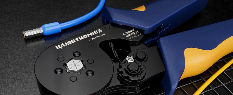 haisstronica Wire Ferrule Crimping Tool, AWG 23-10 Self-adjusting Hexagonal Crimper, Ratchat Ferrule Terminals Plier for Wire Terminals Cables End-sleeves,Father's Day Gift