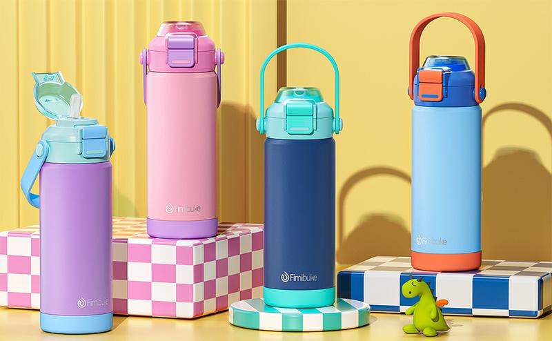 Product Introduction of Fimibuke Insulated Water Bottle with Pop-Open Straw & Spout Lid, 2-in-1 Leak-Proof Stainless Steel Tumbler, BPA-Free Travel Cup for School, Office, Outdoors – 2-Pack dealsforyoudays 1