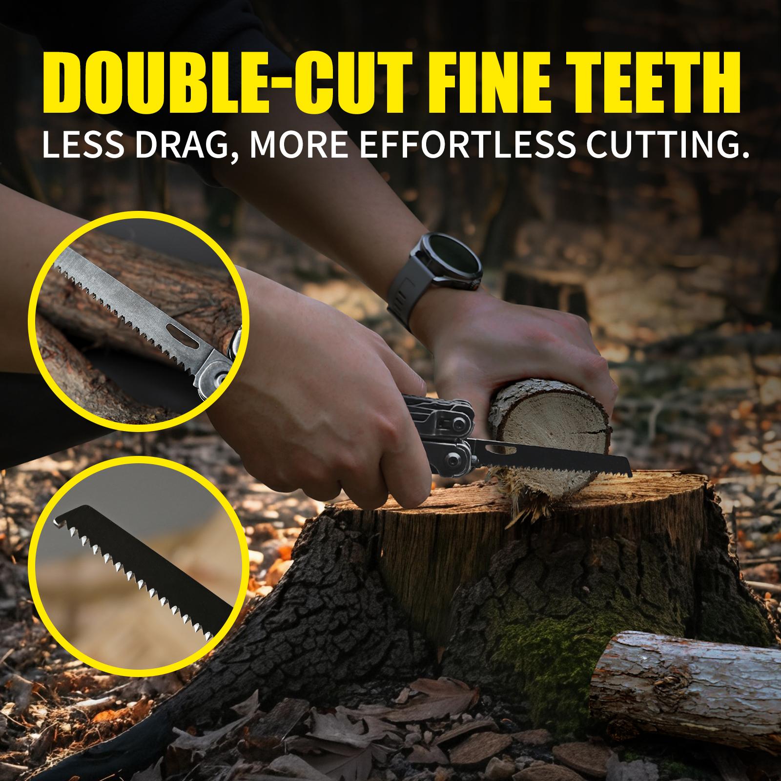 Wetactics MT-61  20-IN-1 EDC MULTITOOL | D2 STEEL SHARP KNIFE + 420 STAINLESS PLIERS | RUST-PROOF, DURABLE & COMPACT | CAMPING SURVIVAL MUST-HAVE | FREE NYLON SHEATH | FITS IN YOUR POCKET!