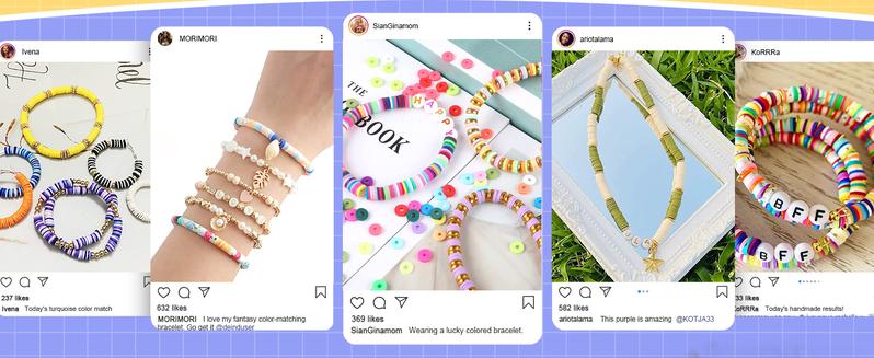 Clay Beads Bracelet DIY Kit - 6300pcs 6mm Polymer Clay Beads Set with 18 Vibrant Colors, Letter Charms, Gold Rings & Accessories for Jewelry Making Perfect Gift for Girls' Necklaces & Crafts TikTokShopBlackFriday