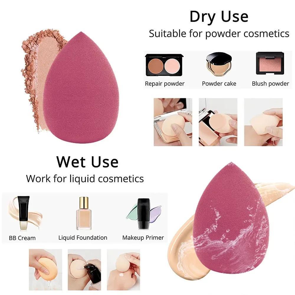 [Gift] Bling Hair 1pcs Random Color Makeup Foundation Sponges Tool Flawless Beauty Blender Egg Dry & Wet Use for Liquid BB Cream Concealer Loose Powder Baking Latex-Free Eyes Face Cosmetic Puffs