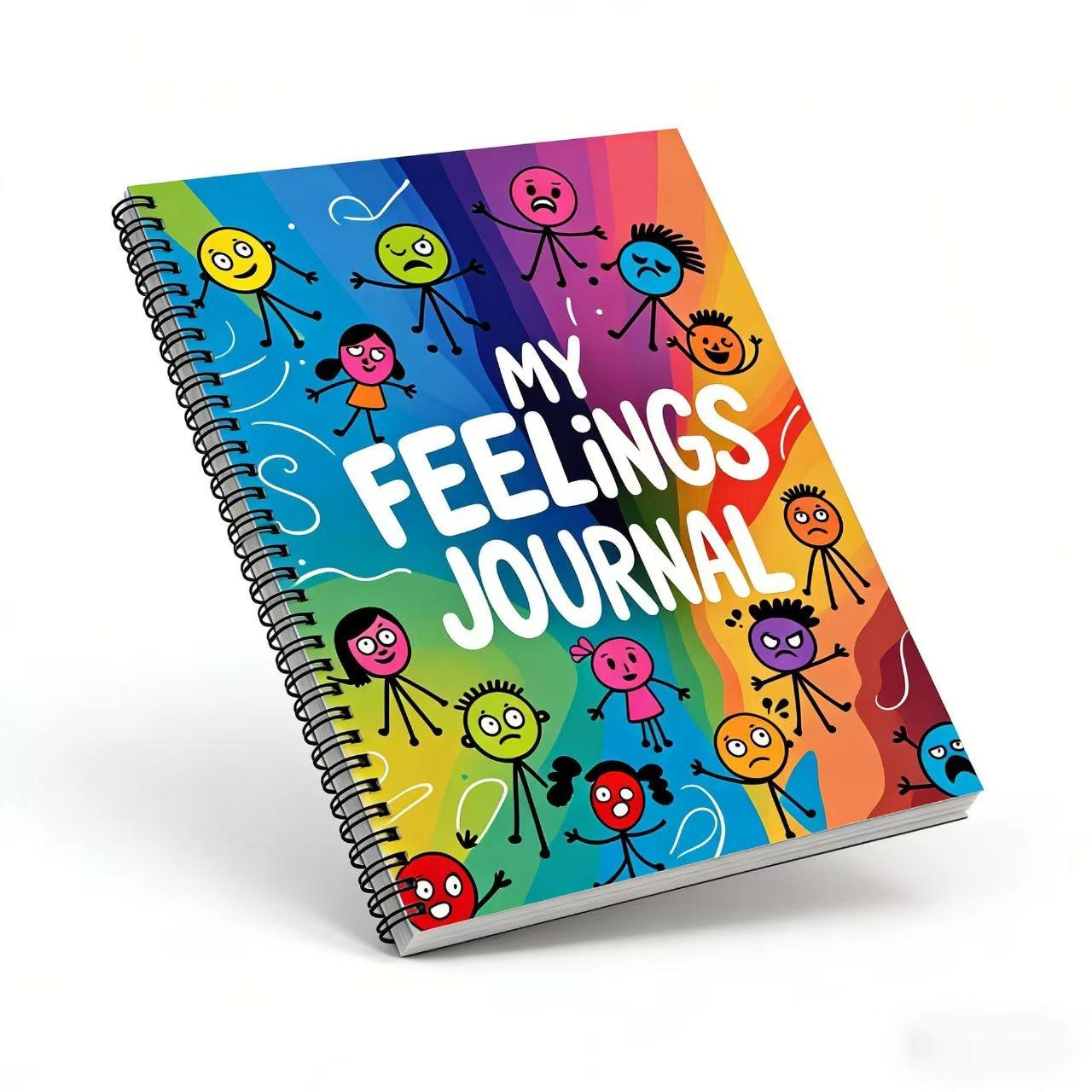 Colorful Coil Notebook for Kids & Adults, My Feelings Journal Theme, Fun Design for Emotion Recognition & Expression