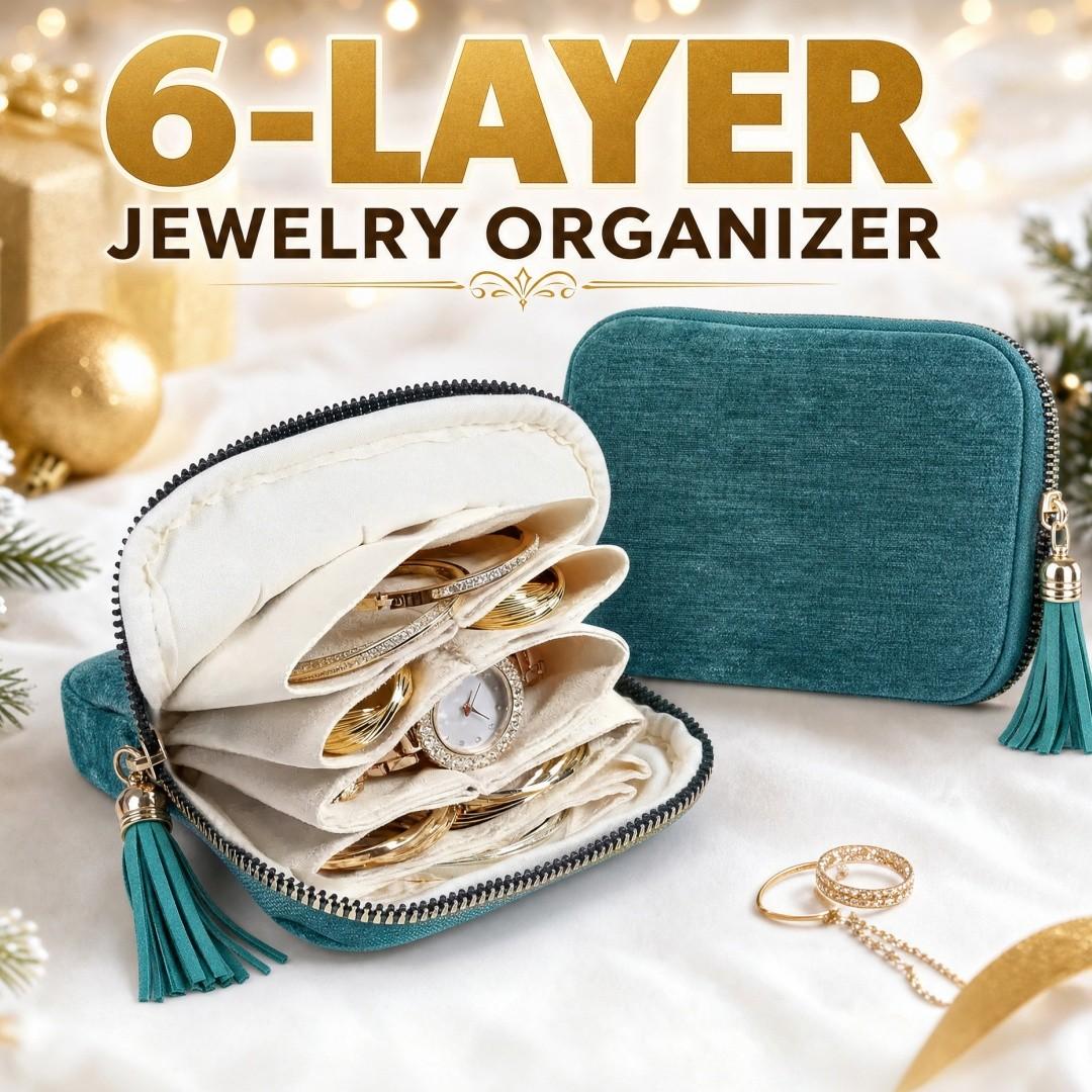6-Layer Travel Jewelry Organizer
