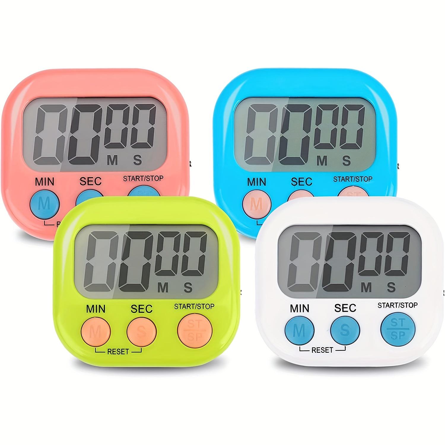 1 piece, multi-function electronic timer, magnetic digital timer, Stainless steel timer, large LCD display, bell/mute switch countdown timer, widely used in breaks, cooking, gyms, timer gifts, apartment essentials, kitchen accessories
