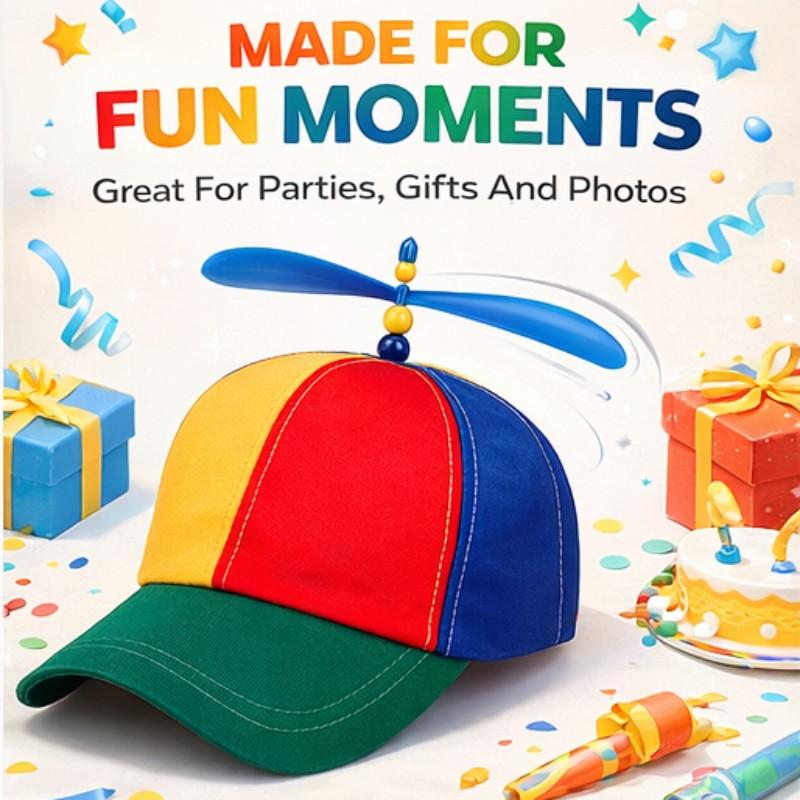 ハット MASU WINDMILL HAT Multicolor Propeller Windmill Hat, Fun Crazy Baseball Cap
