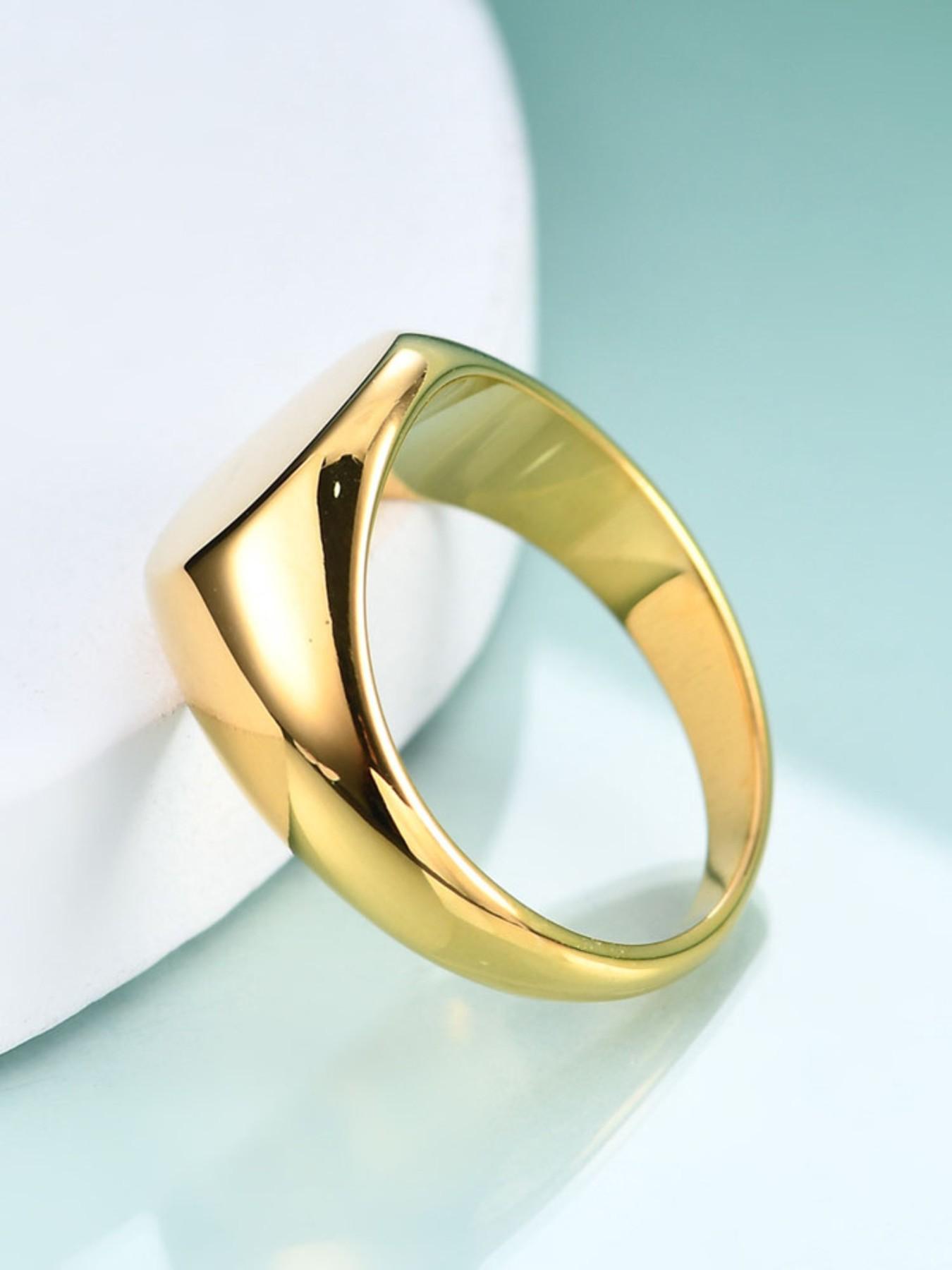 New 12mm Smooth Ring, Round 18k Gold Laser Engraved Phoenix Ring, Elegant Jewelry for Women, Unique Gift Idea, Elegant Fashion Rings