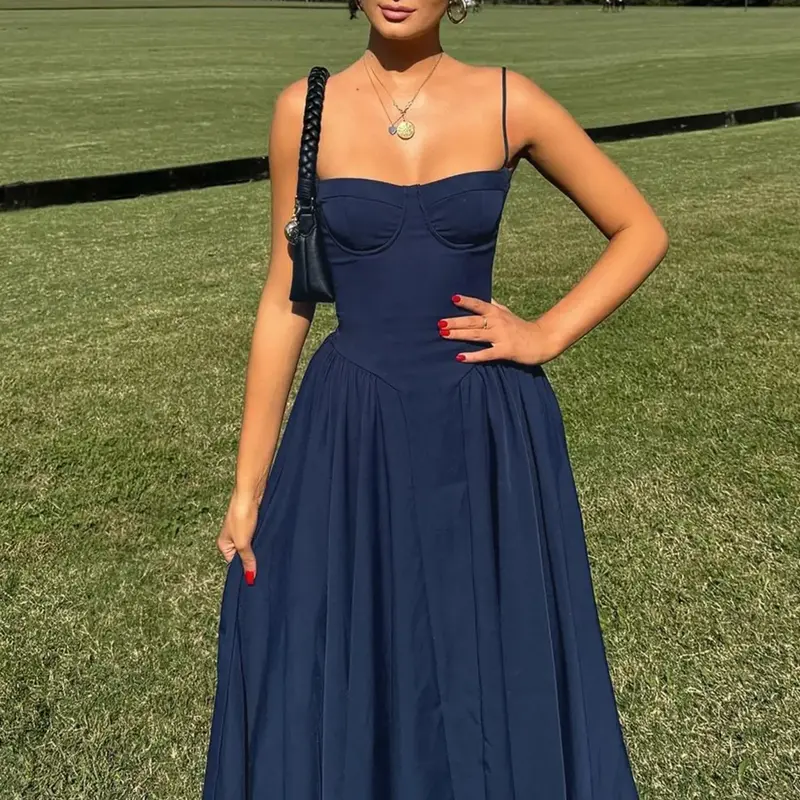 Women's Plain Backless Bodycon Dress, Fitted Bodycon Dress, Elegant Slim Fitting Spaghetti Strap Sleeveless Dress for Party Club Holiday, Ladies Summer Clothes, Formal Elegant Dress, Elegant Cocktail Dress, Backless Evening Dress, Elegant Backless Design