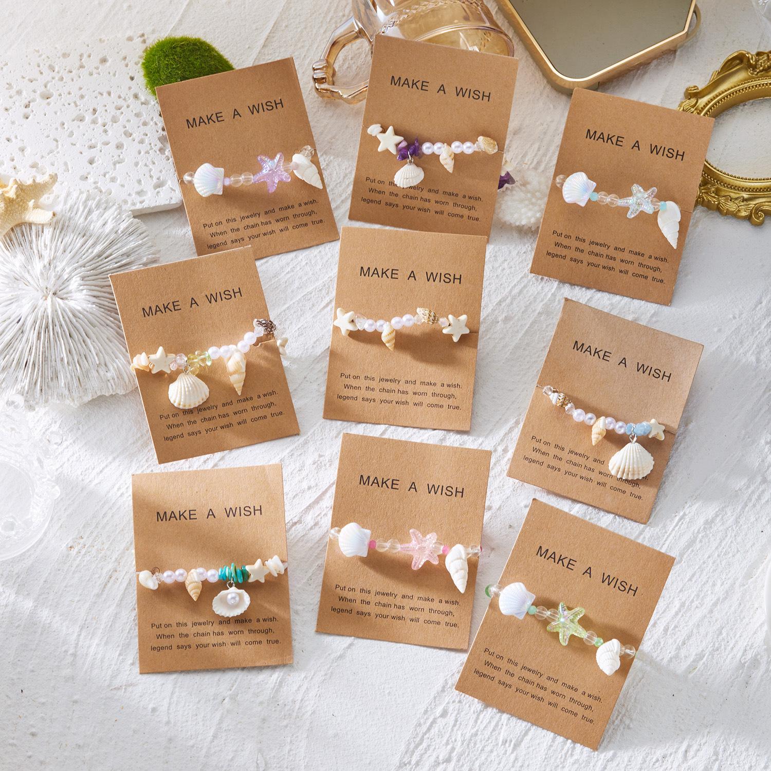 Summer Beach Inspired Handmade Shell Bracelet with Seashell Sea Star Beads for Women Stylish Ocean Themed Jewelry Lightweight Comfortable Adjustable Fit Trendy Vacation Accessory