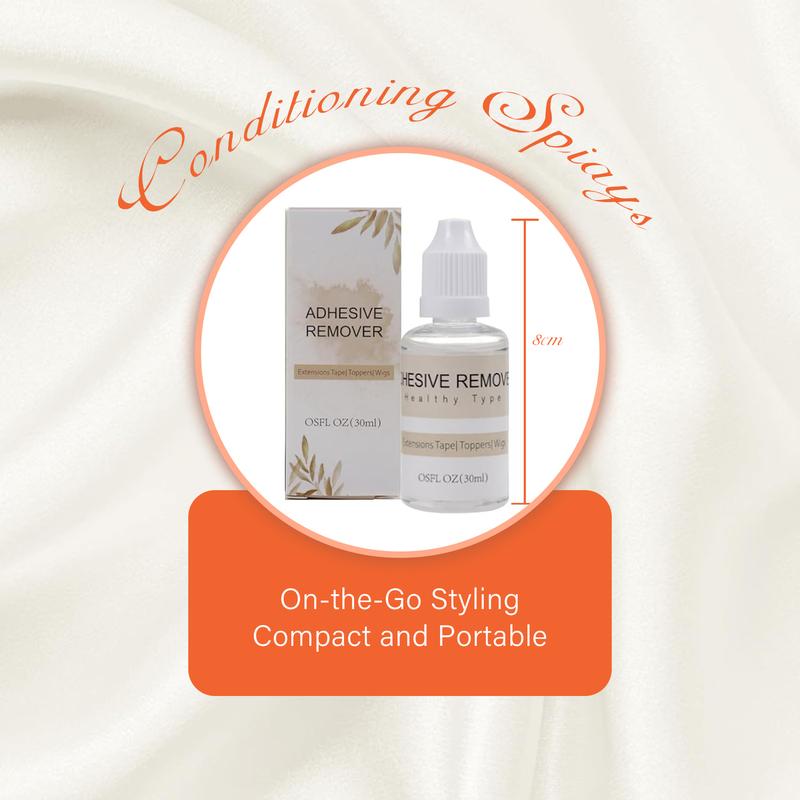 SunnyReplacement Tape Double Sided Tape in Hair Extensions White 0.8cm*4cm 12 pcs and Adhesive Remover, Tape in Hair Extension Remover