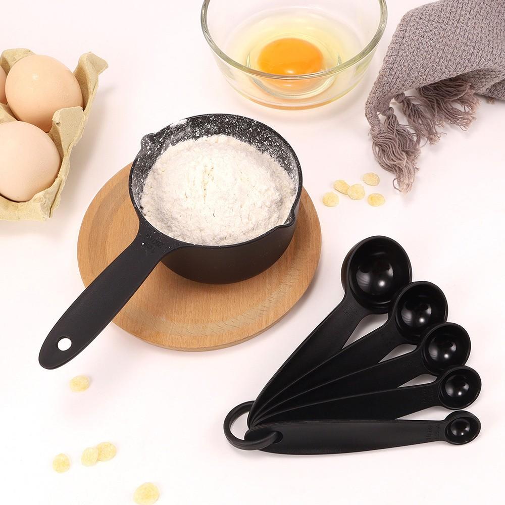 11pcs Plastic Measuring Cups, Spoons and Egg Yolk Separator Divider Set - Kitchen Measuring Tool, Stackable Measure Cup for Liquid & Dry Measuring, Kitchen Gadget for Cooking & Baking, Kitchen Tool | Modern Kitchenware | Durable Plastic