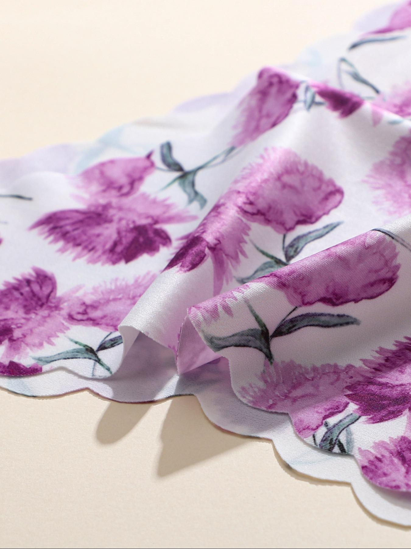 Women's Plaid & Plain Print Underwear Set, Fitted Comfortable Breathable Panties, Casual Sportswear for All Seasons