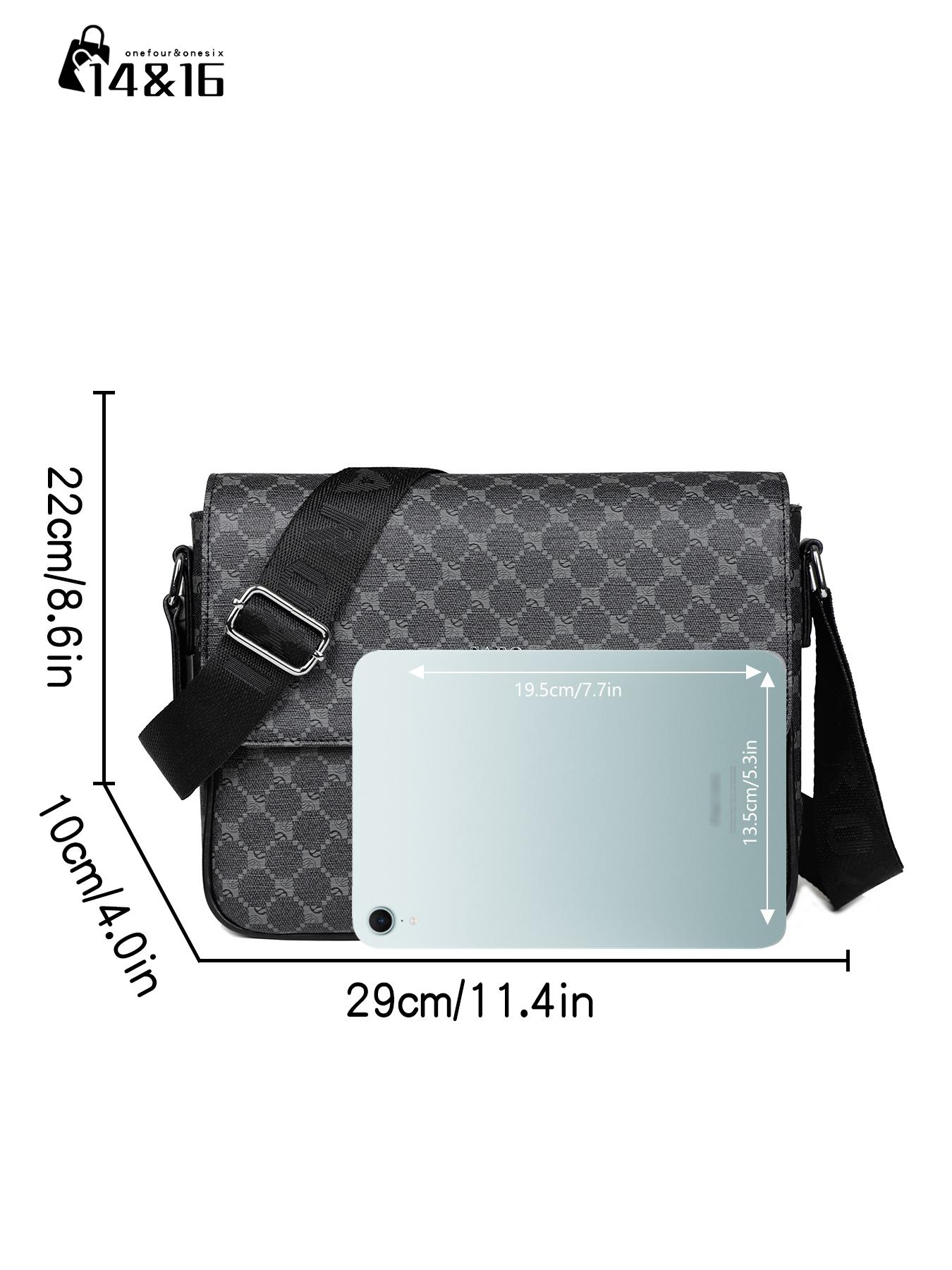 Men's Messenger Bag, Crossbody Shoulder Bag, Side Pocket Pouch, Multifunctional Commuter Casual Bag, Trendy Fashion Gift for Men