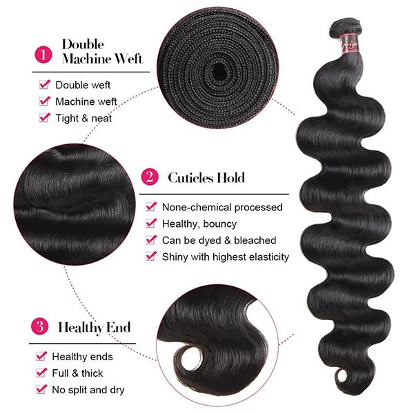 Straight/Body Wave Hair Bundles Raw Hair Bundles 1 3 4 Bundles Quick Weave Extensions Human Hair Bundles 100g/piece TikTokShopBlackFriday