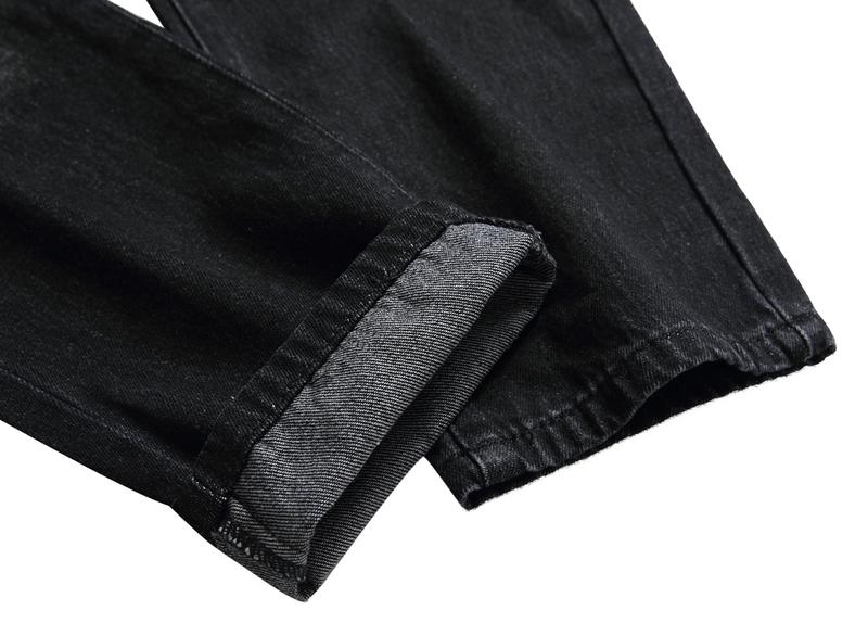 MXCVYCC Men's Black Ripped Jeans Slim fit Jeans For Men Distressed Straight Leg Men Jeans Regular fit Fashion jeans Designer Denim Pants Fathersdaygift thanksgiving outfits birthday outfits jeans for men