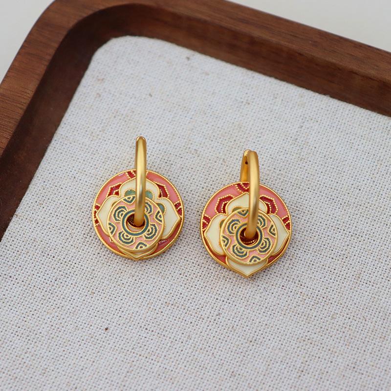 Handmade Oil Drop Earrings Original Chinese Style Fashion Elegant Minimalist Luxury Unique Vintage Women Jewelry