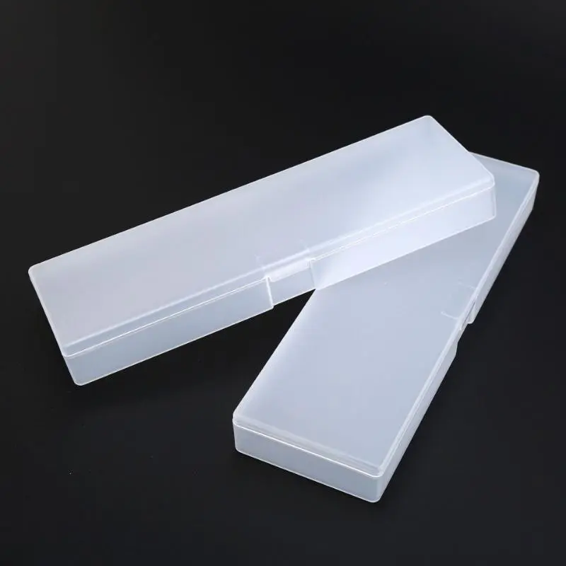 2PCS Minimalist Large Size Waterproof Frosted Transparent Plastic Pencil Case - Stationery Storage Box for Students, Multi-Purpose Organizer for Markers, Creativity Supplies & Small Sundries