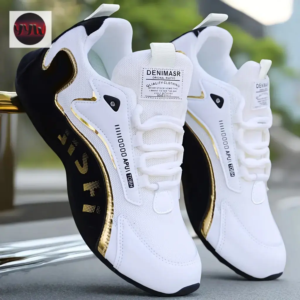 YYW1 Men's Gore-Tex Running Shoes, Fashionable, Waterproof Design with a Comfortable, Non-Sole Outdoor Activities, US Sizes, Us 7.5, Male, Soft Sole, Sporty Chic