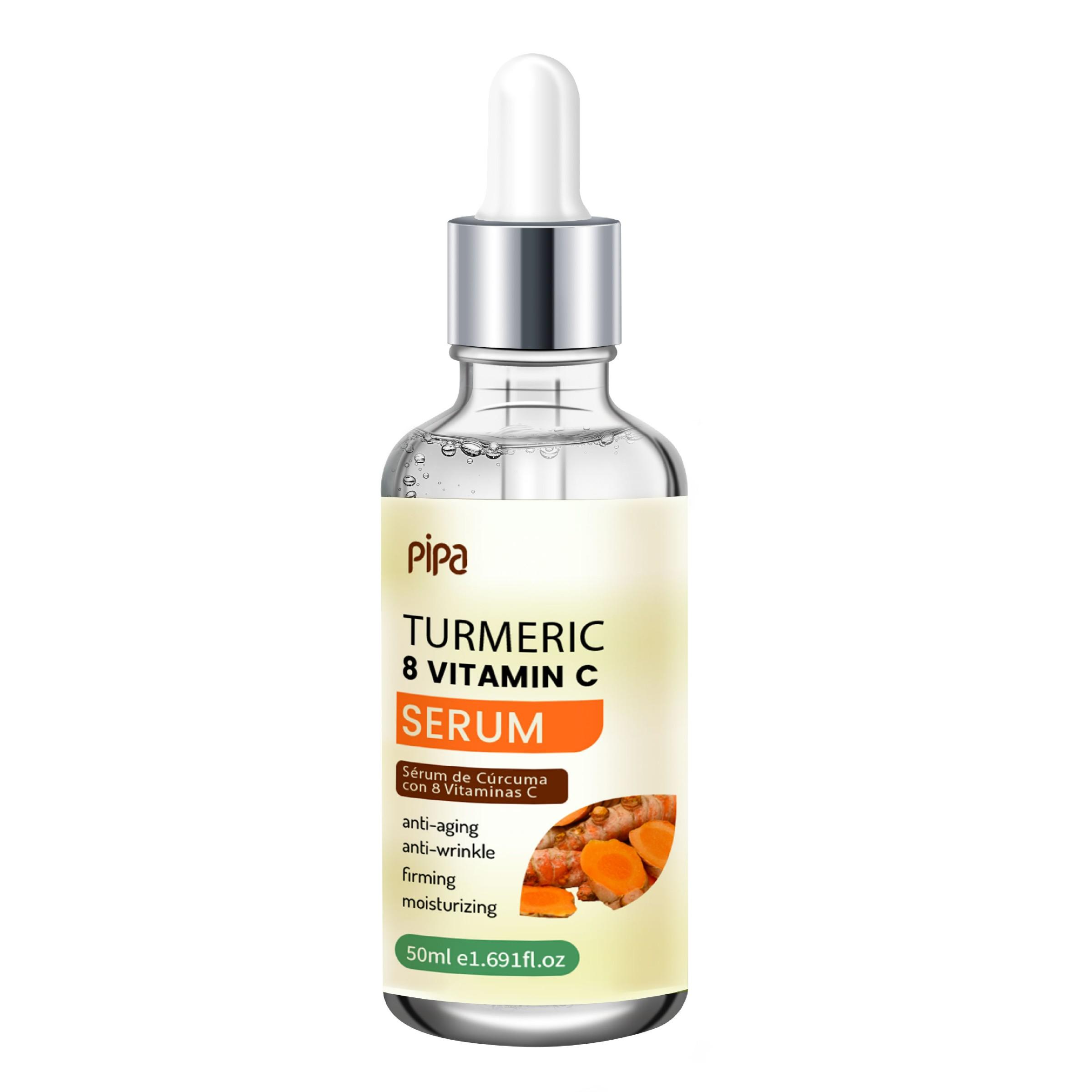 Turmeric Vitamin C Brightening Essence, Anti-Wrinkle, Whitening, Hydrating, Firming, Fade Acne Scars, 50ML Daily Skincare