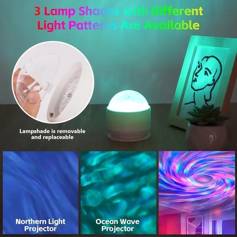 LED Aurora Projection Lamp, 3-In-1 Ambient Light, Atmosphere Light, 16 Dynamic Effects, Adjustable Remote Control, Perfect for Bedroom Party Home Decor