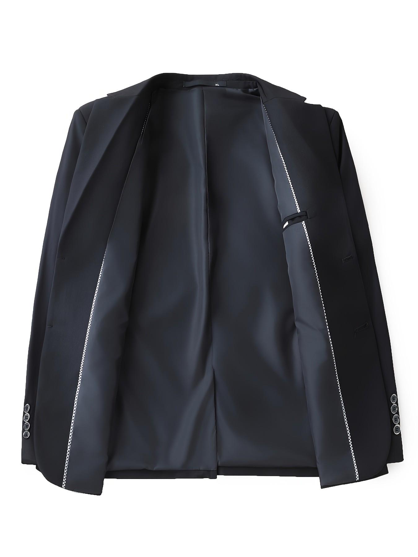 Men's Single Breasted Blazer, Lightweight Formal Outerwear, Elegant Design, Perfect for Business & Casual Occasions, Comfortable Fit