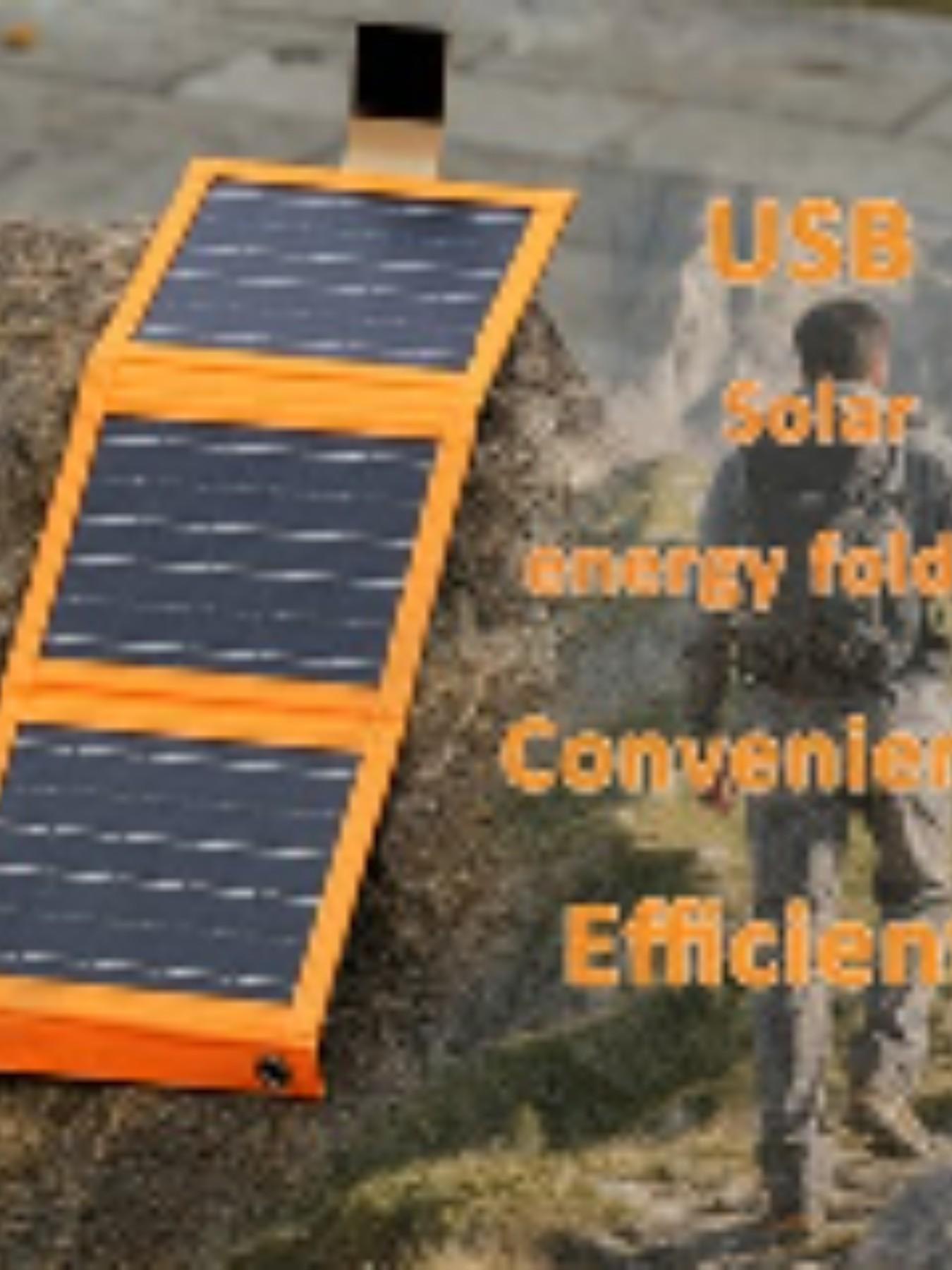 Portable Solar Panel, Foldable Solar Panel with 30w USB Port, Ideal for Camping Backpacks, Compatible with Phones Laptops RV Car, Flexible Solar Panel