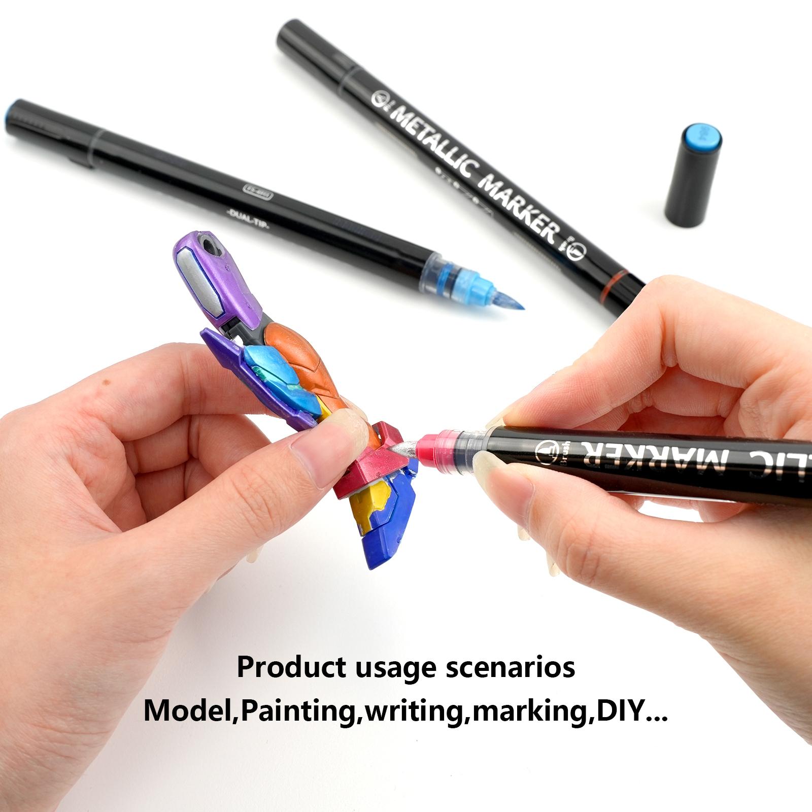 Metallic Color Markers 12/24/36/48 Colors, Non-Transparent Art Pens for Drawing, DIY Anime, School Supplies, New Condition