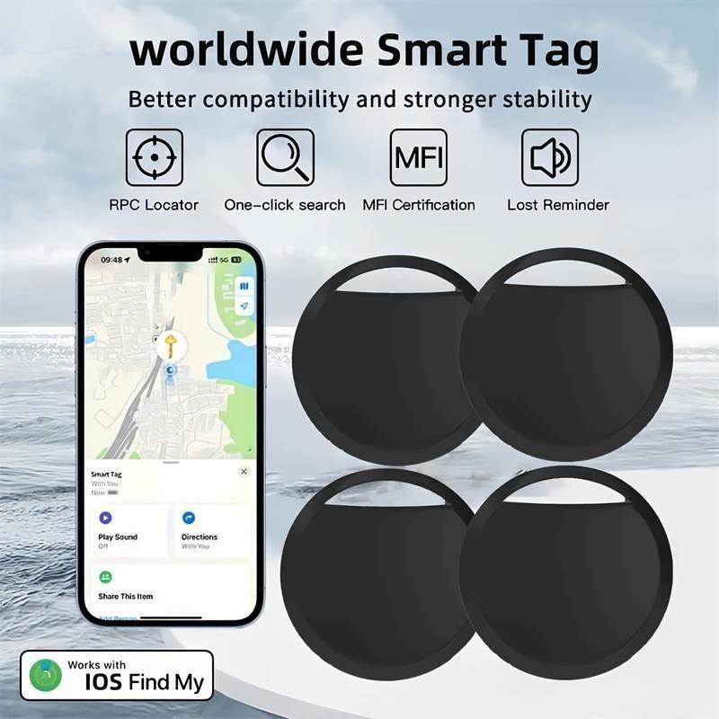 Smart Apple Phone Tracker, Bluetooth-compatible Compatible Tag for Keys Wallet Luggage Pet Finder, Anti-Loss Device for iOS Users