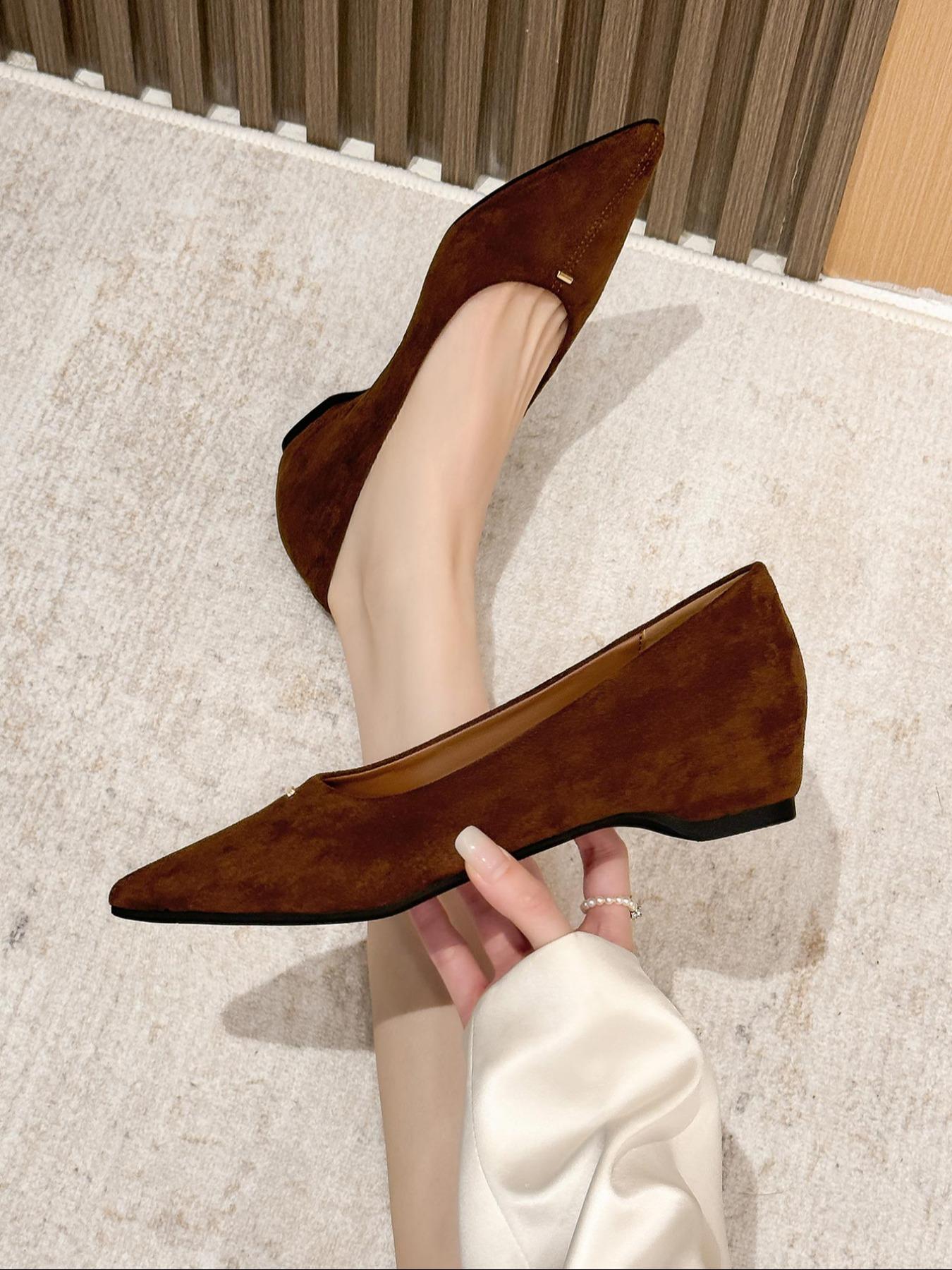 Women's Pointed Toe Flat Shoes, Elegant Textile Upper, Medium Width, All Season Fashion Sneakers, New Style Casual Footwear, Walking Shoes, Flats Shoes