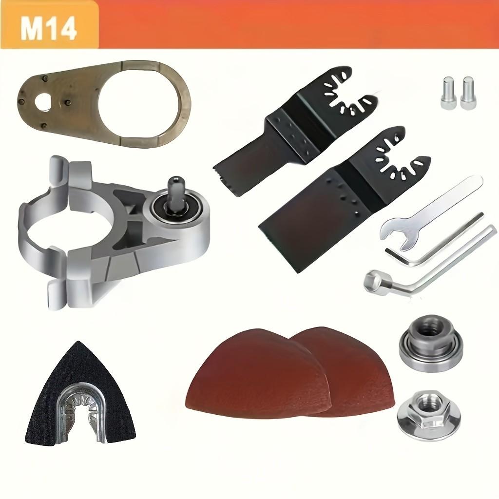 Multifunctional M14 Conversion Oscillation Tool Adapter, Oscillation Tool Adapter Kit, Very Suitable for DIY Projects and Professional Use, Durable Metal Parts, Compact Design, Sturdy Build, Home Improvement