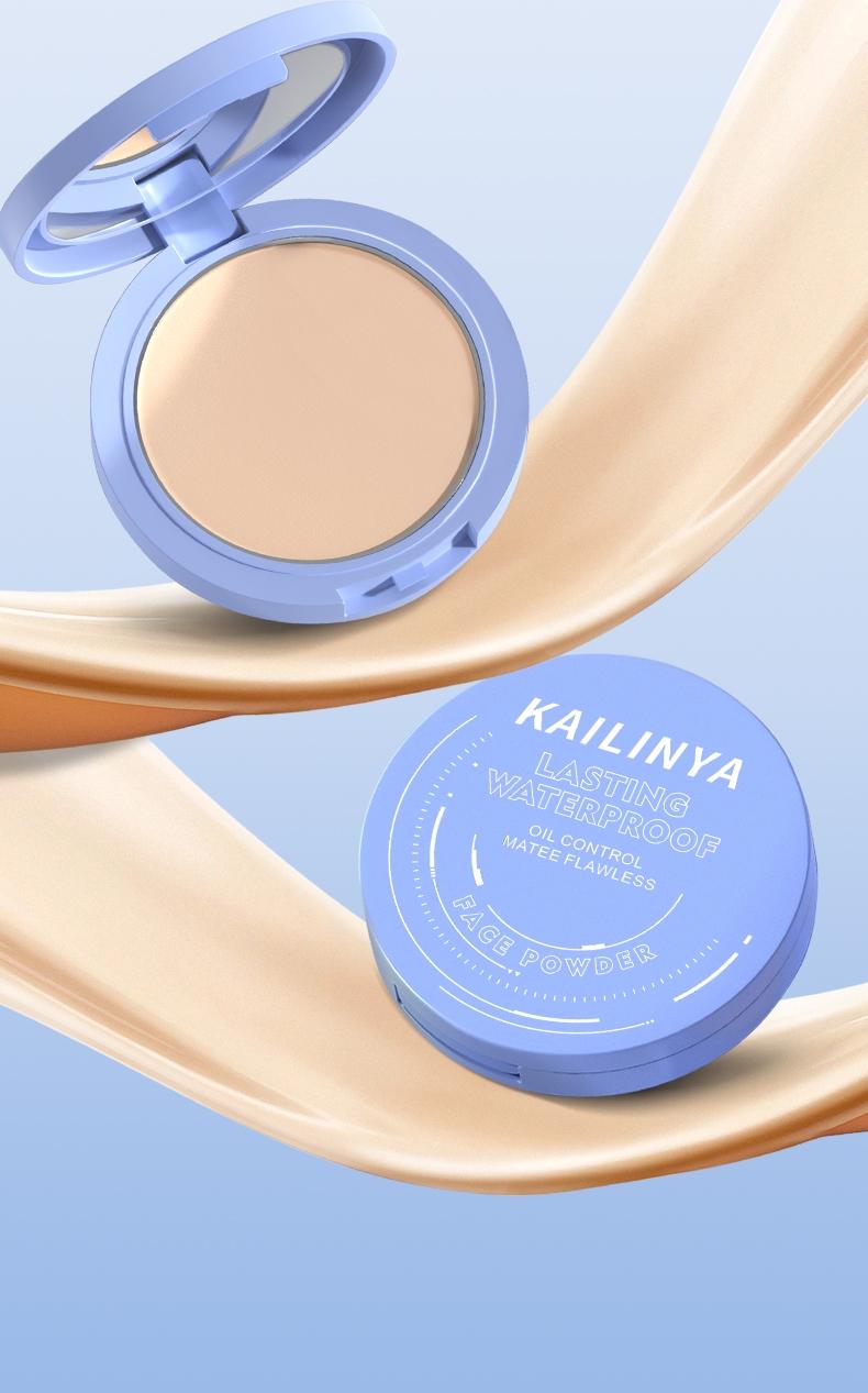Long-Lasting Waterproof Foundation Powder, Smooth Finish, Non-Cakey, Fine Texture, Ideal for All Skin Types, Perfect for Daily Use