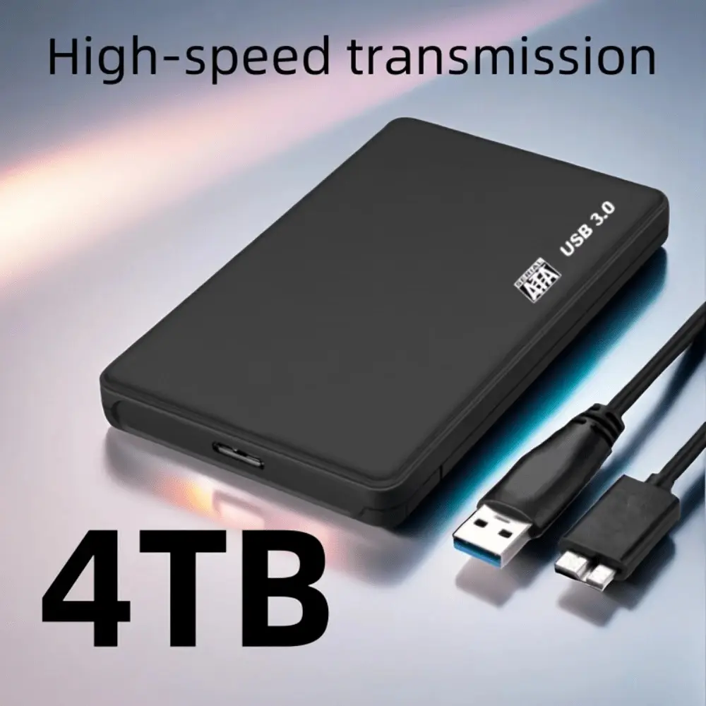 4TB Portable External Disk HDD, 4TB Large Capacity USB Portable Disk HDD, Suitable All Types Of Notebook Office, Students, Professionals, Support  Game Console File/ Video/ Storage Expansion Backup